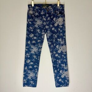 Lauren Ralph Lauren Jeans Women’s 2P Blue Denim Pants Dark Floral Straight